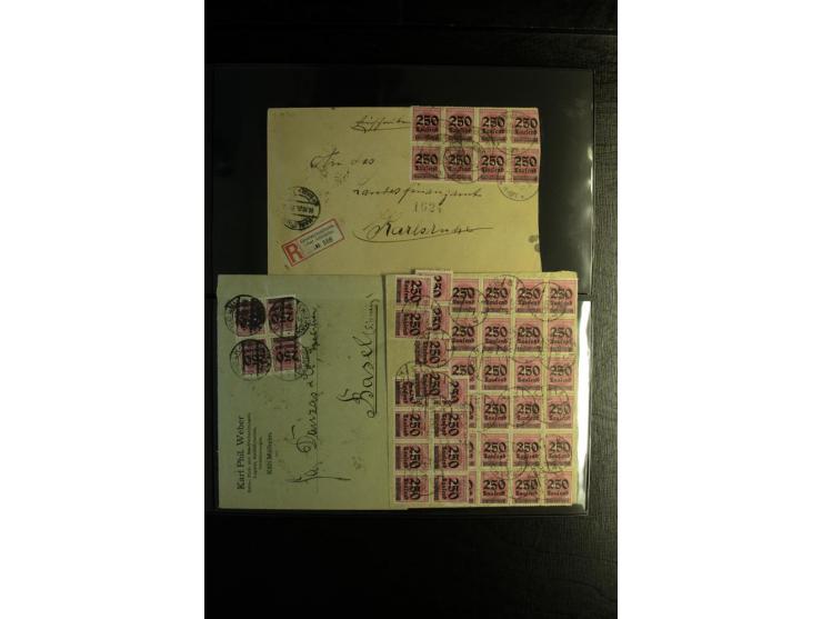 1923, interessante Sammlung "Hochinflation" mit einigen hundert Briefen und Karten, dabei Einzel- und Mehrfachfrankaturen mit