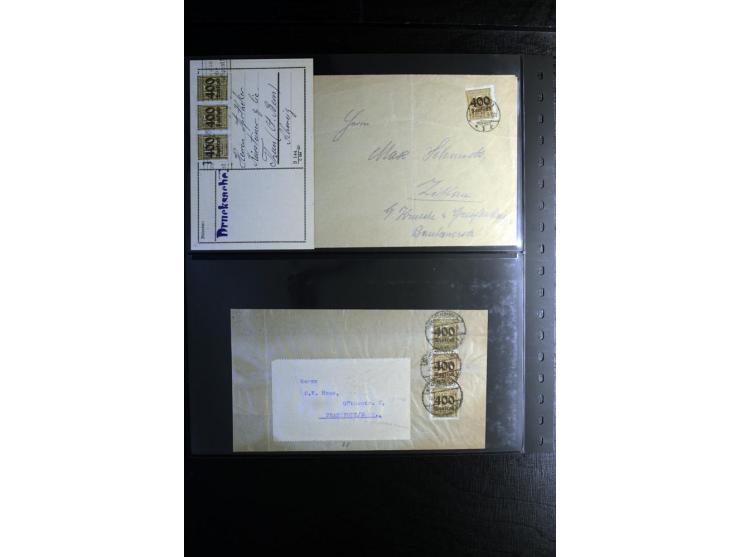1923, interessante Sammlung "Hochinflation" mit einigen hundert Briefen und Karten, dabei Einzel- und Mehrfachfrankaturen mit