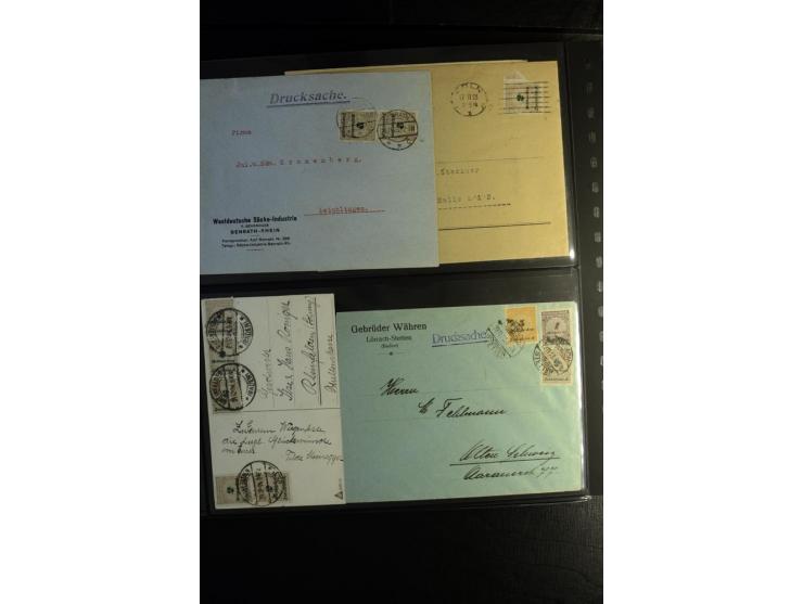 1923, interessante Sammlung "Hochinflation" mit einigen hundert Briefen und Karten, dabei Einzel- und Mehrfachfrankaturen mit