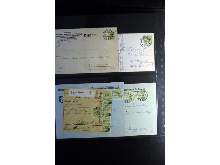 1923, interessante Sammlung "Hochinflation" mit einigen hundert Briefen und Karten, dabei Einzel- und Mehrfachfrankaturen mit
