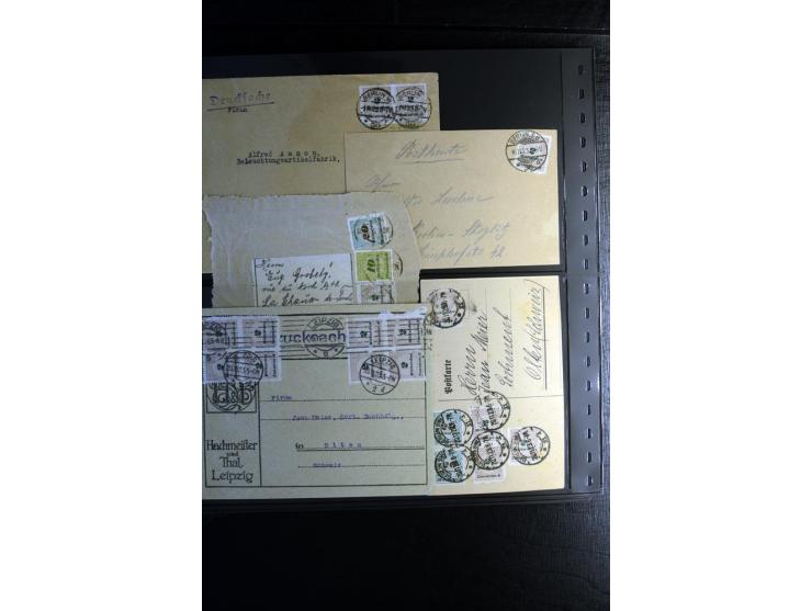 1923, interessante Sammlung "Hochinflation" mit einigen hundert Briefen und Karten, dabei Einzel- und Mehrfachfrankaturen mit