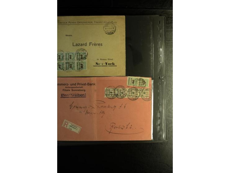 1923, interessante Sammlung "Hochinflation" mit einigen hundert Briefen und Karten, dabei Einzel- und Mehrfachfrankaturen mit
