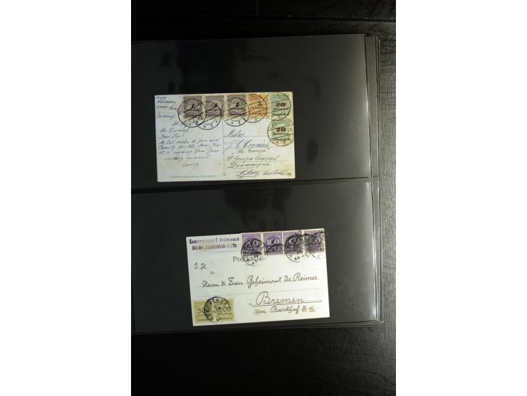 1923, interessante Sammlung "Hochinflation" mit einigen hundert Briefen und Karten, dabei Einzel- und Mehrfachfrankaturen mit