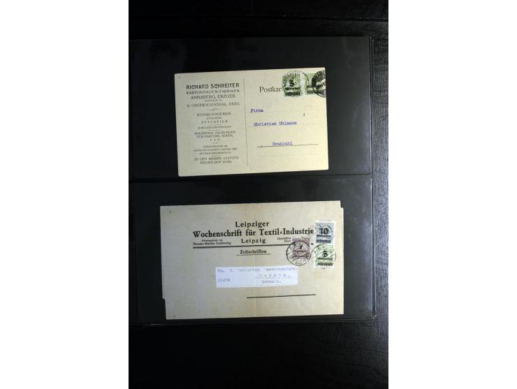 1923, interessante Sammlung "Hochinflation" mit einigen hundert Briefen und Karten, dabei Einzel- und Mehrfachfrankaturen mit
