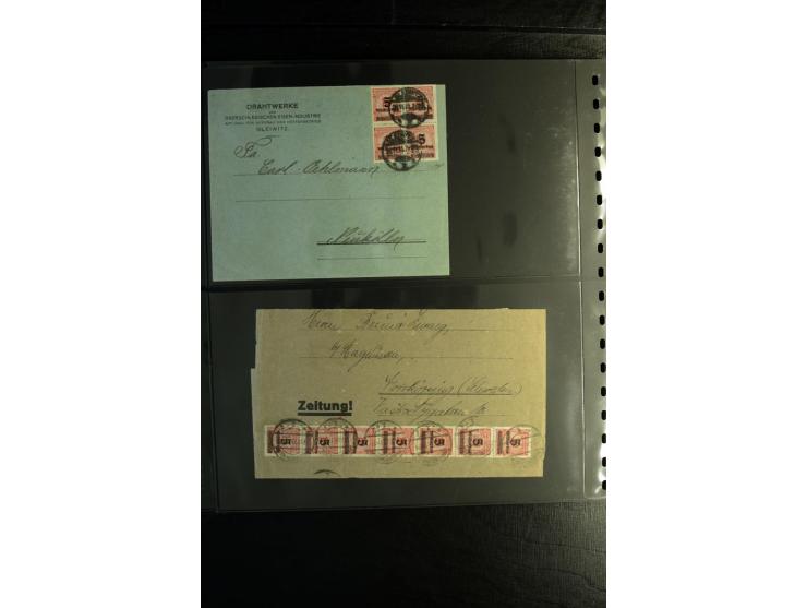 1923, interessante Sammlung "Hochinflation" mit einigen hundert Briefen und Karten, dabei Einzel- und Mehrfachfrankaturen mit