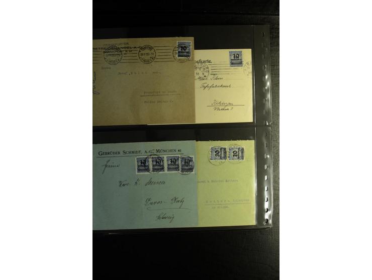 1923, interessante Sammlung "Hochinflation" mit einigen hundert Briefen und Karten, dabei Einzel- und Mehrfachfrankaturen mit