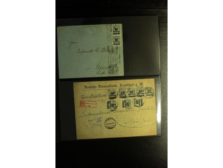 1923, interessante Sammlung "Hochinflation" mit einigen hundert Briefen und Karten, dabei Einzel- und Mehrfachfrankaturen mit
