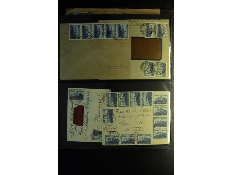 1923, interessante Sammlung "Hochinflation" mit einigen hundert Briefen und Karten, dabei Einzel- und Mehrfachfrankaturen mit