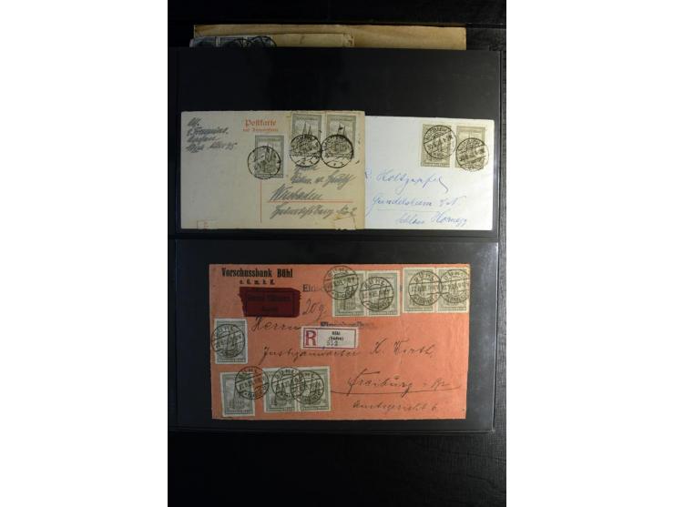 1923, interessante Sammlung "Hochinflation" mit einigen hundert Briefen und Karten, dabei Einzel- und Mehrfachfrankaturen mit