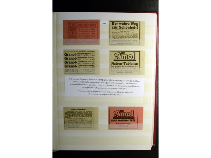 1911/1921, interessante Sammlung der Germania-Zusammendrucke inkl. einiger Heftchblätter mit etlichen besseren Stücken, diver