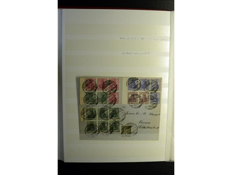 1911/1921, interessante Sammlung der Germania-Zusammendrucke inkl. einiger Heftchblätter mit etlichen besseren Stücken, diver