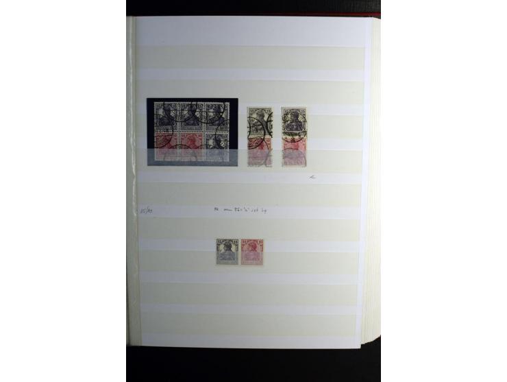 1911/1921, interessante Sammlung der Germania-Zusammendrucke inkl. einiger Heftchblätter mit etlichen besseren Stücken, diver