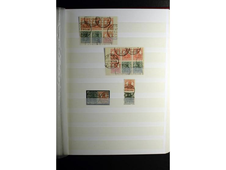 1911/1921, interessante Sammlung der Germania-Zusammendrucke inkl. einiger Heftchblätter mit etlichen besseren Stücken, diver
