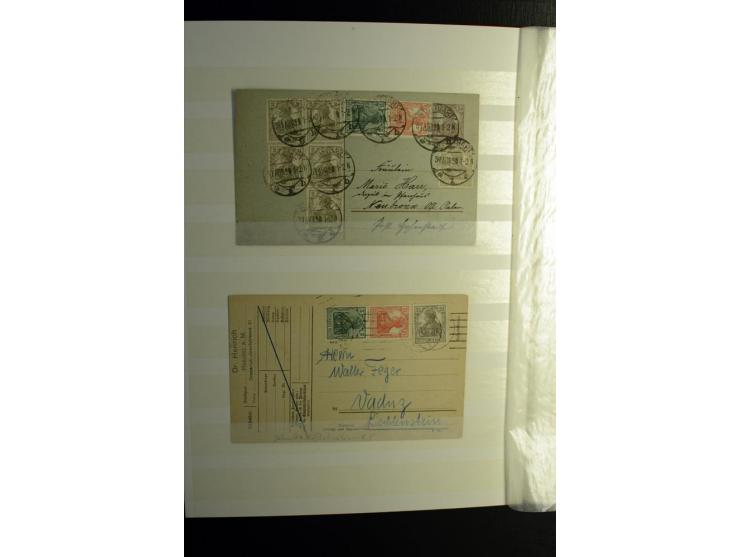 1911/1921, interessante Sammlung der Germania-Zusammendrucke inkl. einiger Heftchblätter mit etlichen besseren Stücken, diver