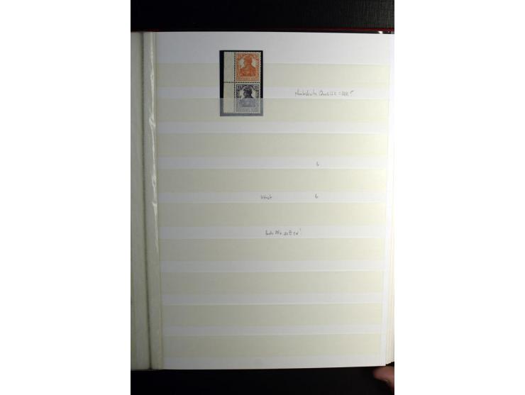 1911/1921, interessante Sammlung der Germania-Zusammendrucke inkl. einiger Heftchblätter mit etlichen besseren Stücken, diver