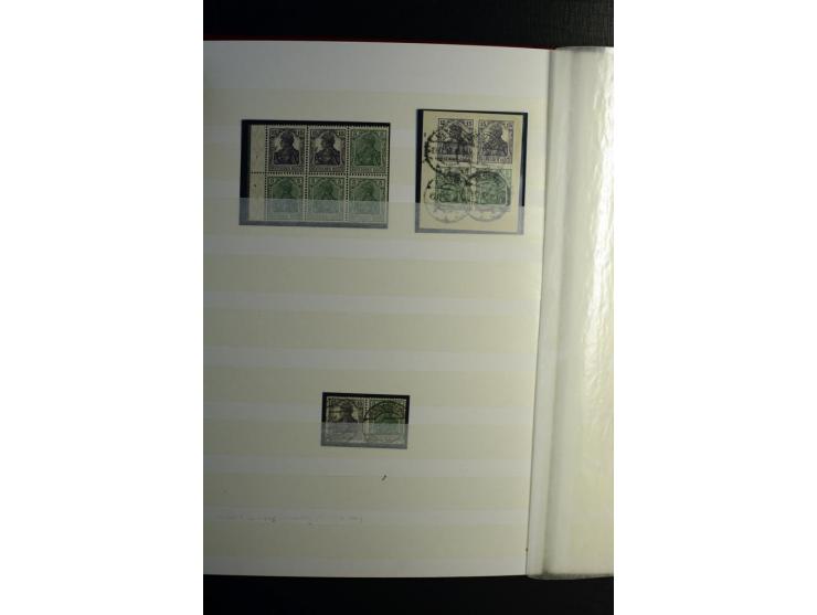 1911/1921, interessante Sammlung der Germania-Zusammendrucke inkl. einiger Heftchblätter mit etlichen besseren Stücken, diver