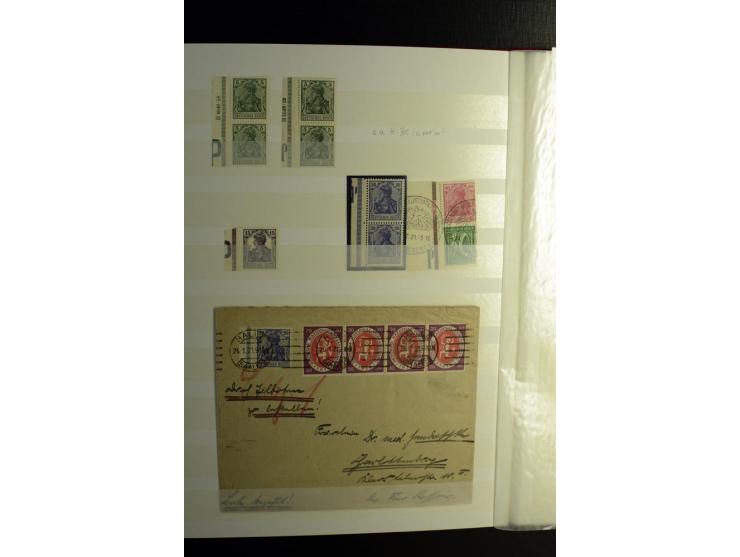 1911/1921, interessante Sammlung der Germania-Zusammendrucke inkl. einiger Heftchblätter mit etlichen besseren Stücken, diver