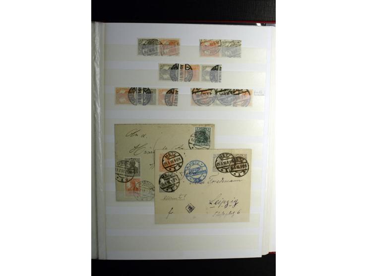 1911/1921, interessante Sammlung der Germania-Zusammendrucke inkl. einiger Heftchblätter mit etlichen besseren Stücken, diver