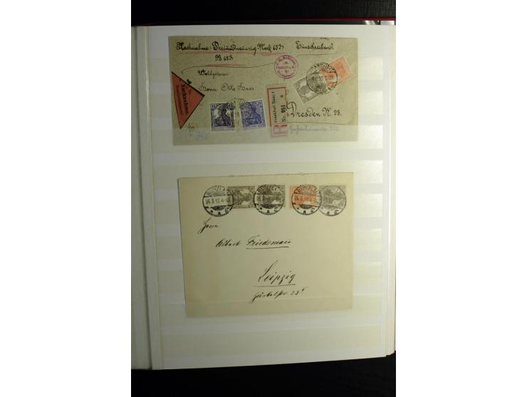 1911/1921, interessante Sammlung der Germania-Zusammendrucke inkl. einiger Heftchblätter mit etlichen besseren Stücken, diver