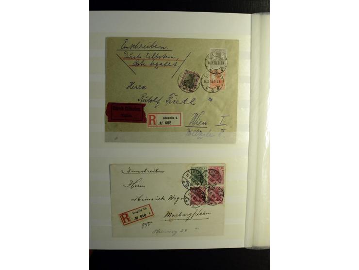1911/1921, interessante Sammlung der Germania-Zusammendrucke inkl. einiger Heftchblätter mit etlichen besseren Stücken, diver