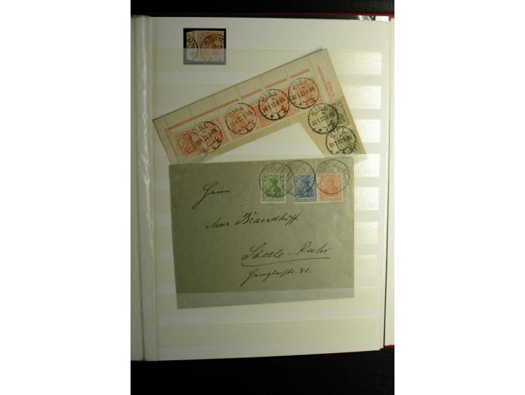 1911/1921, interessante Sammlung der Germania-Zusammendrucke inkl. einiger Heftchblätter mit etlichen besseren Stücken, diver