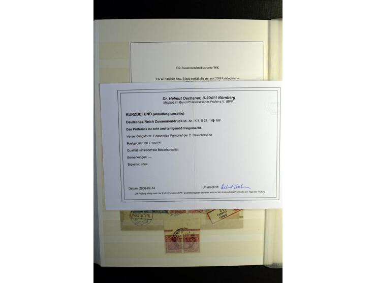 1911/1921, interessante Sammlung der Germania-Zusammendrucke inkl. einiger Heftchblätter mit etlichen besseren Stücken, diver