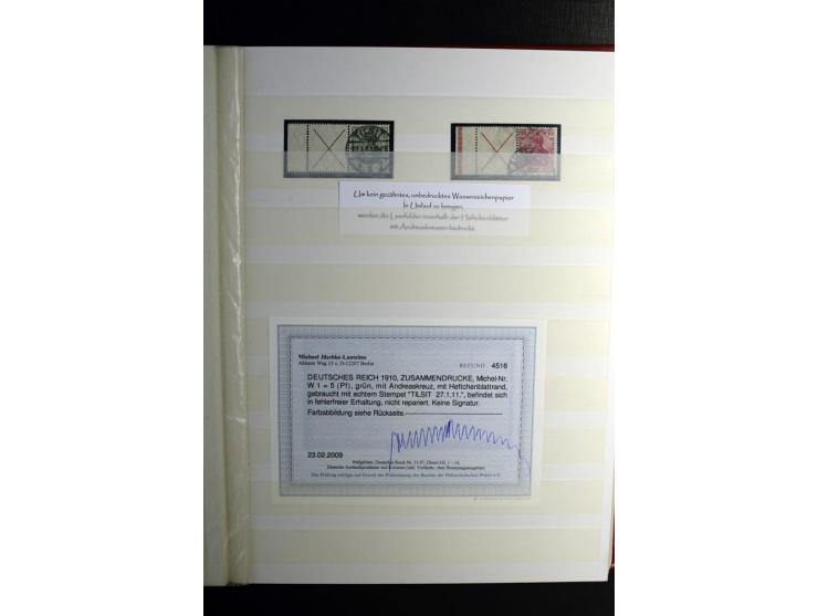 1911/1921, interessante Sammlung der Germania-Zusammendrucke inkl. einiger Heftchblätter mit etlichen besseren Stücken, diver