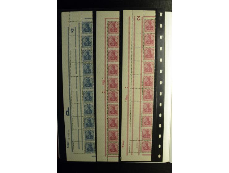 1911/1921, interessante Sammlung der Germania-Zusammendrucke inkl. einiger Heftchblätter mit etlichen besseren Stücken, diver