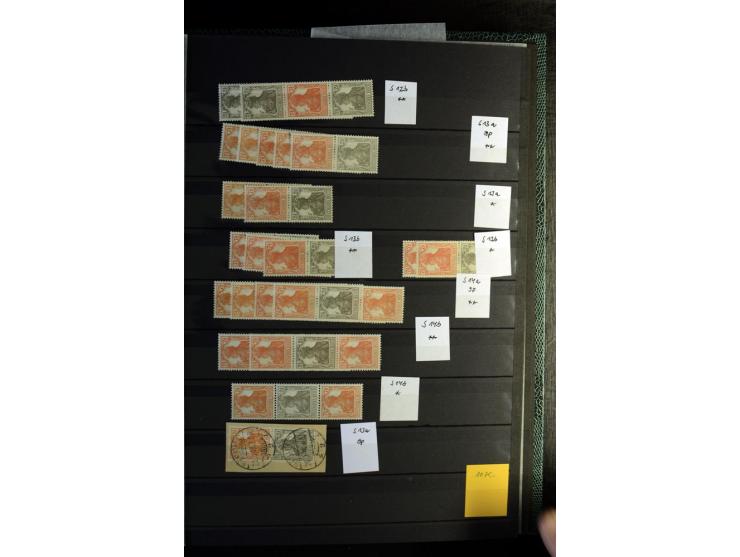  1910/41, postfrische, ungebrauchte und gestempelte Sammlung mit vielen guten Kombinationen wie Mi.-Nr. S1.4, S1-8, W1.1, W2.