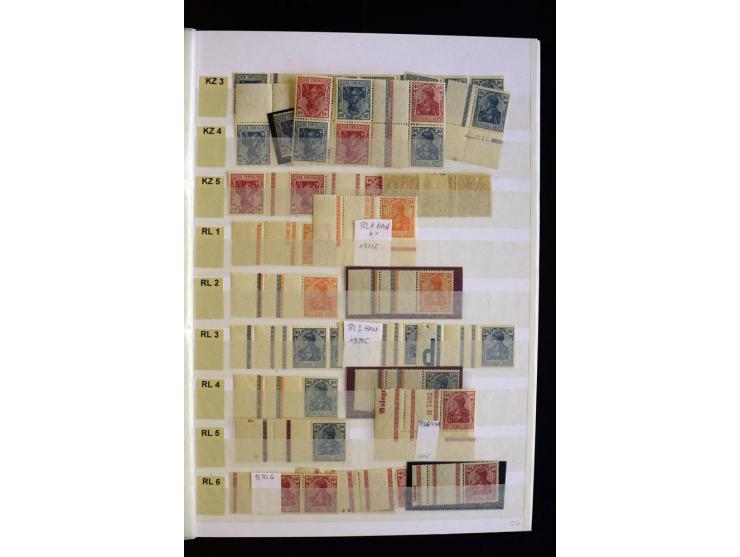 1912/41, ungebrauchte und teils auch postfrische Partie im Lagerbuch, dabei diverse bessere wie Mi.-Nr. X65-67 und KZ12 sowie