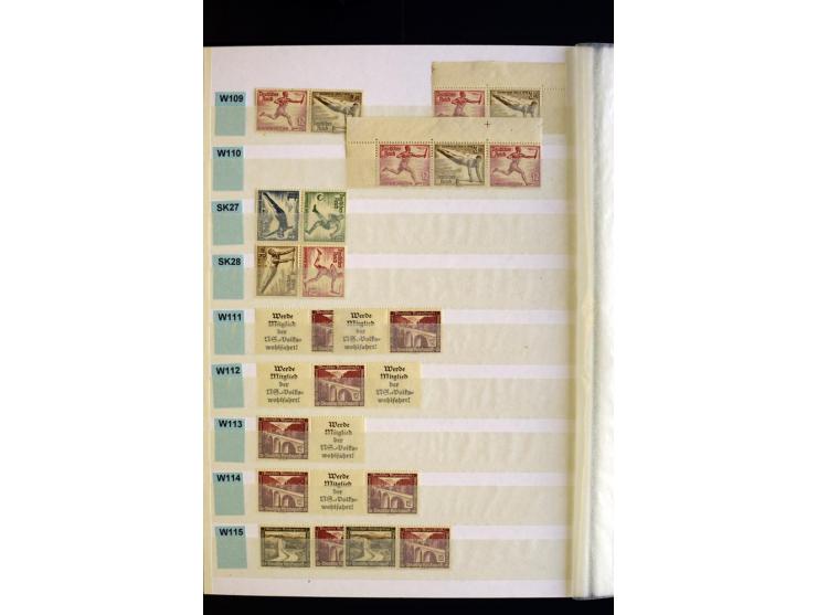 1912/41, ungebrauchte und teils auch postfrische Partie im Lagerbuch, dabei diverse bessere wie Mi.-Nr. X65-67 und KZ12 sowie