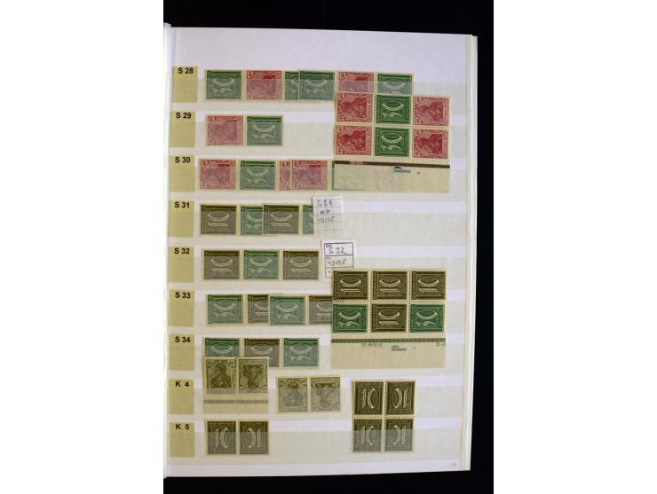 1912/41, ungebrauchte und teils auch postfrische Partie im Lagerbuch, dabei diverse bessere wie Mi.-Nr. X65-67 und KZ12 sowie