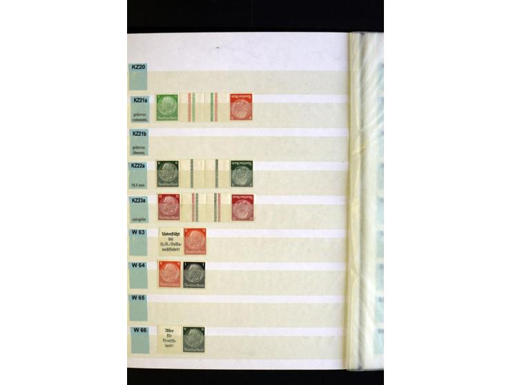 1912/41, ungebrauchte und teils auch postfrische Partie im Lagerbuch, dabei diverse bessere wie Mi.-Nr. X65-67 und KZ12 sowie