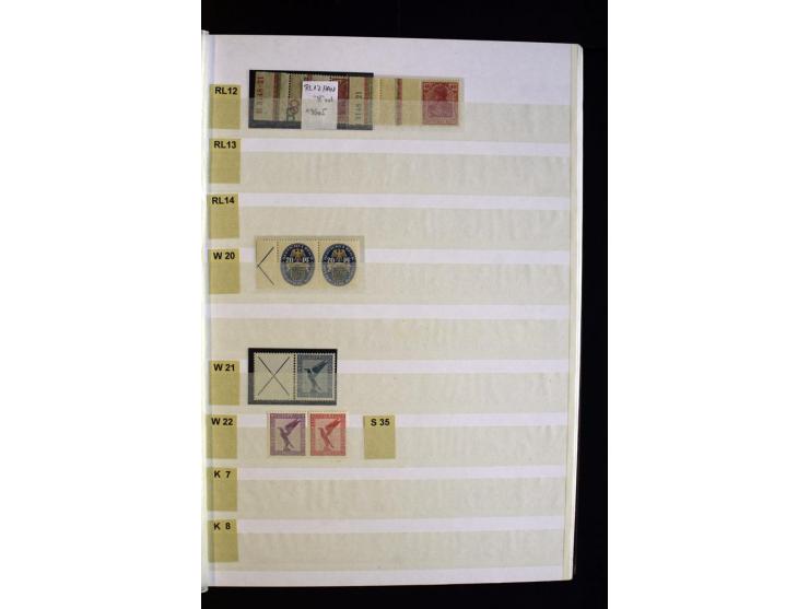 1912/41, ungebrauchte und teils auch postfrische Partie im Lagerbuch, dabei diverse bessere wie Mi.-Nr. X65-67 und KZ12 sowie