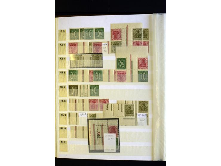 1912/41, ungebrauchte und teils auch postfrische Partie im Lagerbuch, dabei diverse bessere wie Mi.-Nr. X65-67 und KZ12 sowie