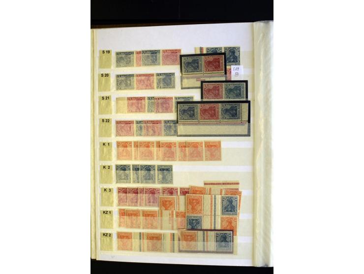 1912/41, ungebrauchte und teils auch postfrische Partie im Lagerbuch, dabei diverse bessere wie Mi.-Nr. X65-67 und KZ12 sowie