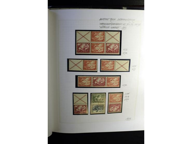 1933/41, postfrische, ungebrauchte und gestempelte Sammlung, dabei Heftchenblätter, leere Markenheftchen-Deckel, Briefe und K