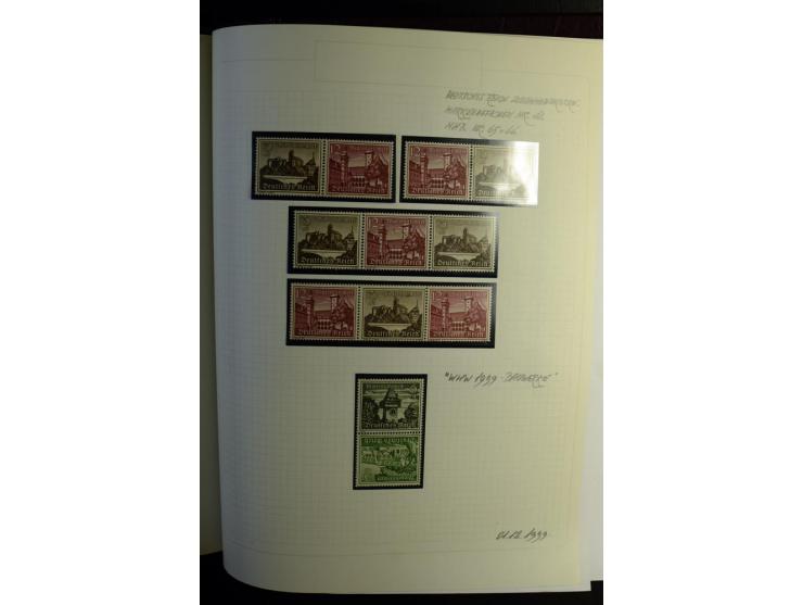 1933/41, postfrische, ungebrauchte und gestempelte Sammlung, dabei Heftchenblätter, leere Markenheftchen-Deckel, Briefe und K