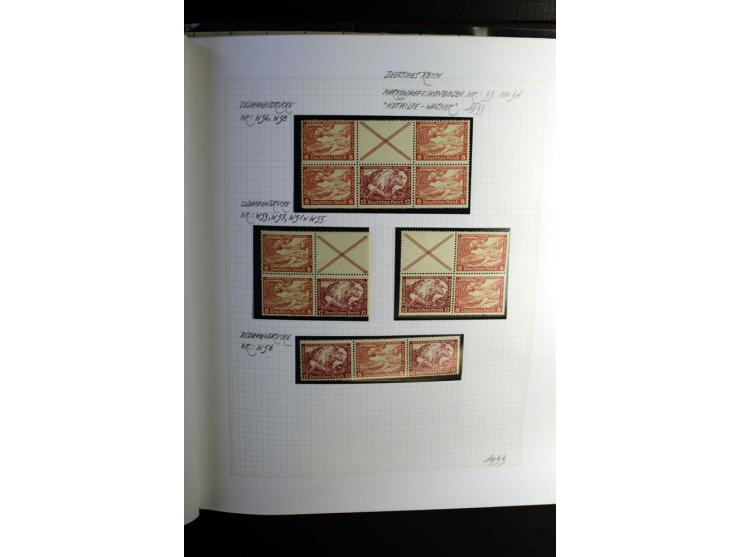 1933/41, postfrische, ungebrauchte und gestempelte Sammlung, dabei Heftchenblätter, leere Markenheftchen-Deckel, Briefe und K