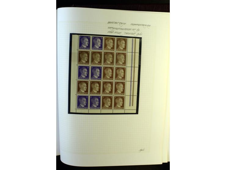 1933/41, postfrische, ungebrauchte und gestempelte Sammlung, dabei Heftchenblätter, leere Markenheftchen-Deckel, Briefe und K