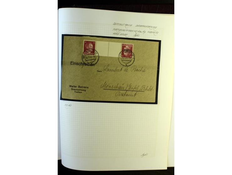 1933/41, postfrische, ungebrauchte und gestempelte Sammlung, dabei Heftchenblätter, leere Markenheftchen-Deckel, Briefe und K