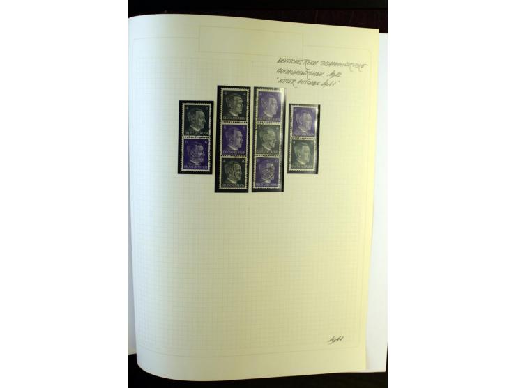 1933/41, postfrische, ungebrauchte und gestempelte Sammlung, dabei Heftchenblätter, leere Markenheftchen-Deckel, Briefe und K