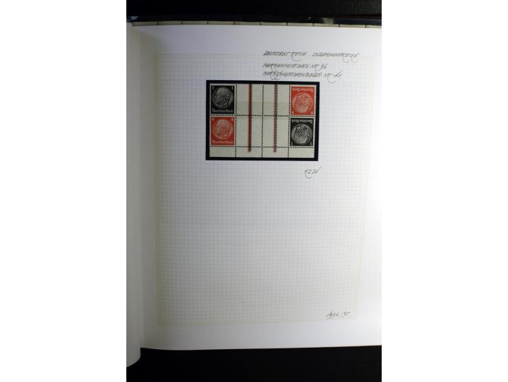 1933/41, postfrische, ungebrauchte und gestempelte Sammlung, dabei Heftchenblätter, leere Markenheftchen-Deckel, Briefe und K