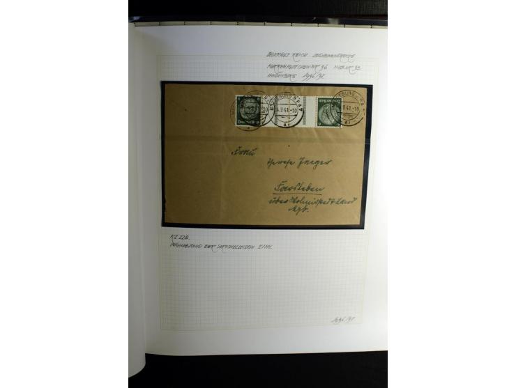 1933/41, postfrische, ungebrauchte und gestempelte Sammlung, dabei Heftchenblätter, leere Markenheftchen-Deckel, Briefe und K