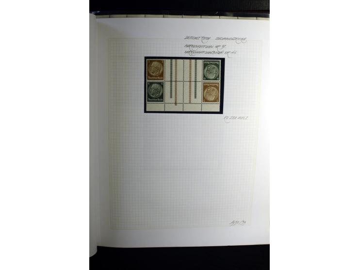 1933/41, postfrische, ungebrauchte und gestempelte Sammlung, dabei Heftchenblätter, leere Markenheftchen-Deckel, Briefe und K