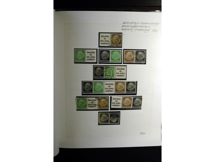 1933/41, postfrische, ungebrauchte und gestempelte Sammlung, dabei Heftchenblätter, leere Markenheftchen-Deckel, Briefe und K