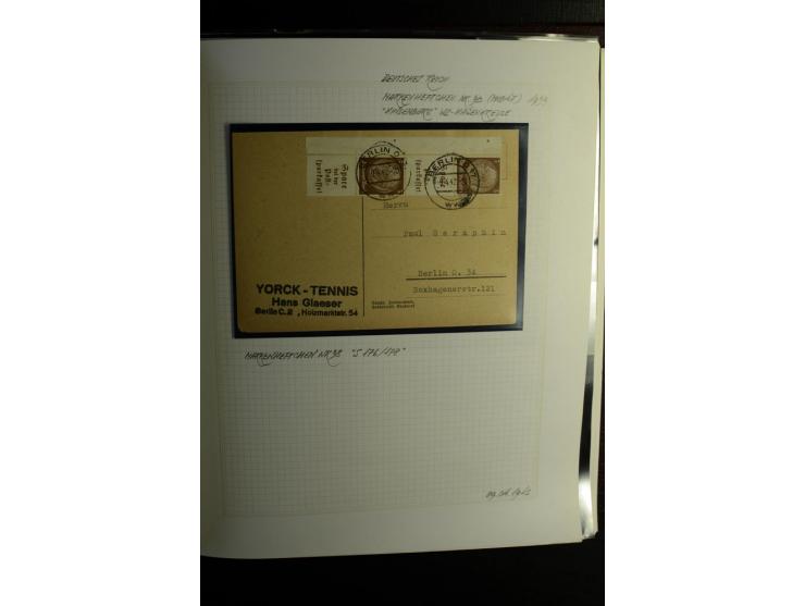 1933/41, postfrische, ungebrauchte und gestempelte Sammlung, dabei Heftchenblätter, leere Markenheftchen-Deckel, Briefe und K
