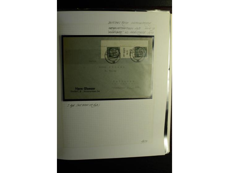 1933/41, postfrische, ungebrauchte und gestempelte Sammlung, dabei Heftchenblätter, leere Markenheftchen-Deckel, Briefe und K