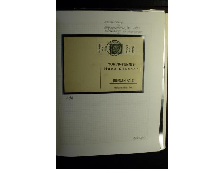 1933/41, postfrische, ungebrauchte und gestempelte Sammlung, dabei Heftchenblätter, leere Markenheftchen-Deckel, Briefe und K