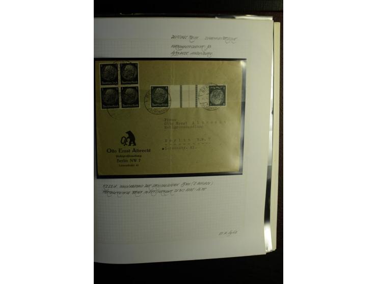 1933/41, postfrische, ungebrauchte und gestempelte Sammlung, dabei Heftchenblätter, leere Markenheftchen-Deckel, Briefe und K